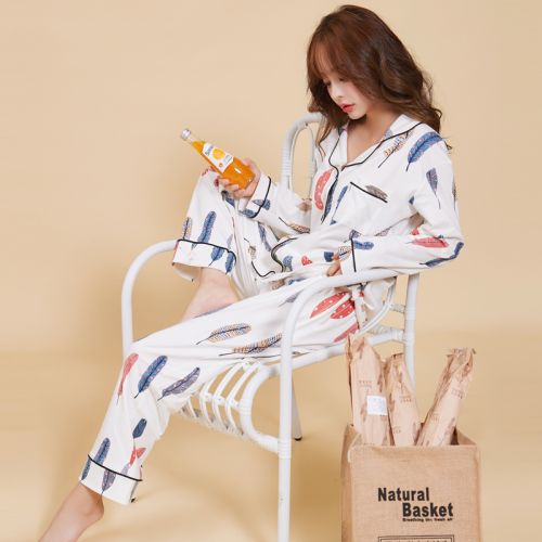 Pyjama pour femme en Coton à manches longues - Ref 2987936