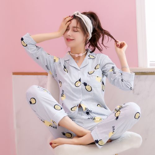 Pyjama pour femme en Coton à manches longues - Ref 2987937