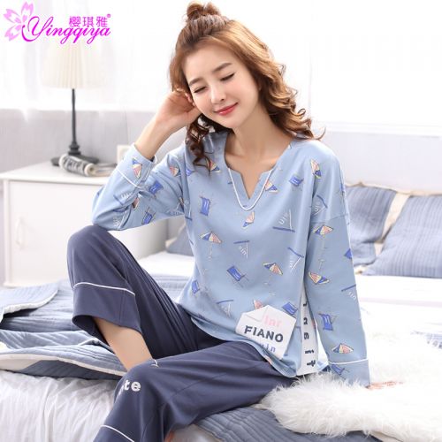 Pyjama pour femme en Coton à manches longues - Ref 2987939