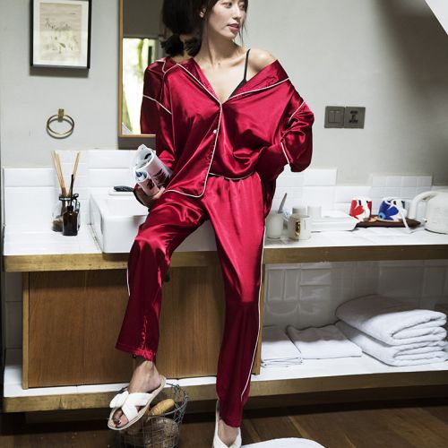 Pyjama pour femme en Polyester à manches longues - Ref 2987948