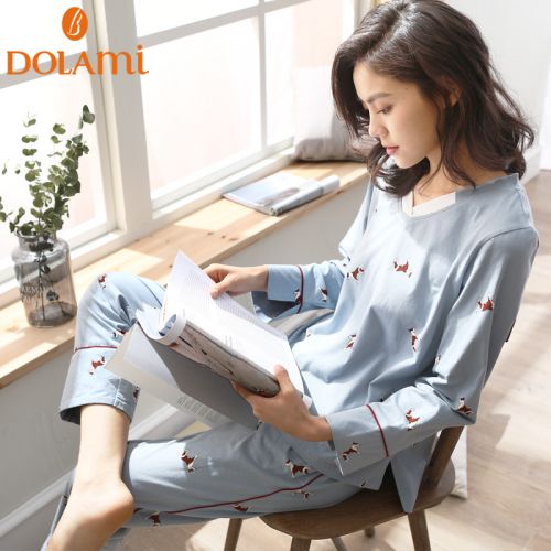 Pyjama pour femme en Coton à manches longues - Ref 2987980