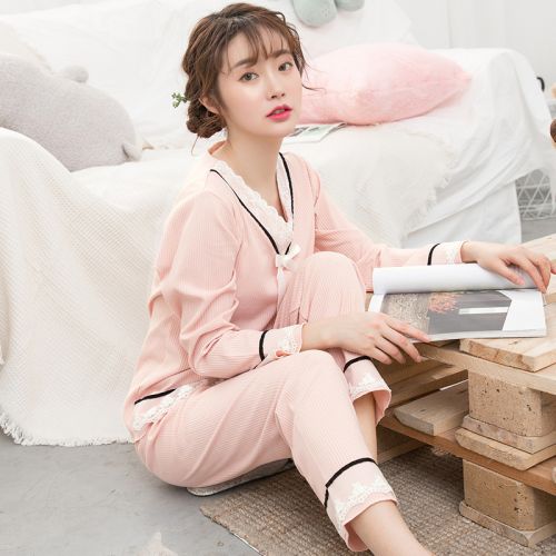 Pyjama pour femme en Coton à manches longues - Ref 2987982