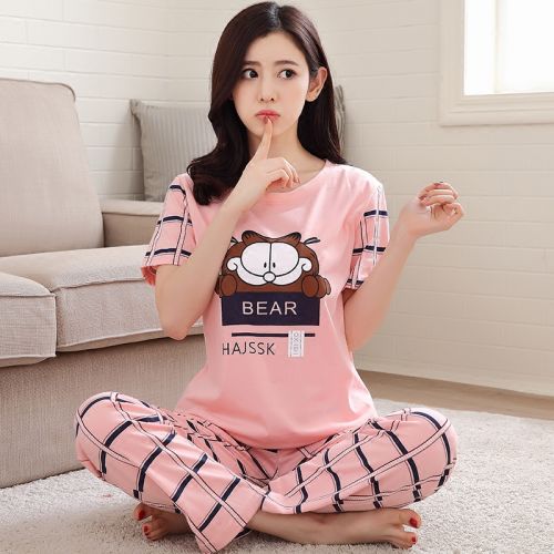 Pyjama pour femme en Coton à manche courte - Ref 2987985