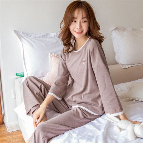 Pyjama pour femme en Coton à manches longues - Ref 2987992