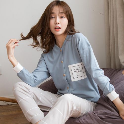 Pyjama pour femme en Coton à manches longues - Ref 2988015