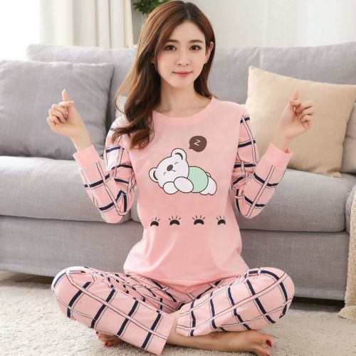 Pyjama pour femme en Coton à manches longues - Ref 2988018