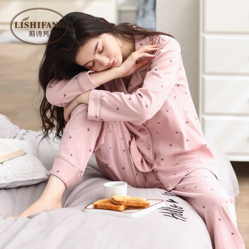 Pyjama pour femme en Coton à manches longues - Ref 2988024