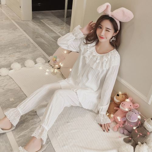 Pyjama pour femme en Coton à manches longues - Ref 2988027