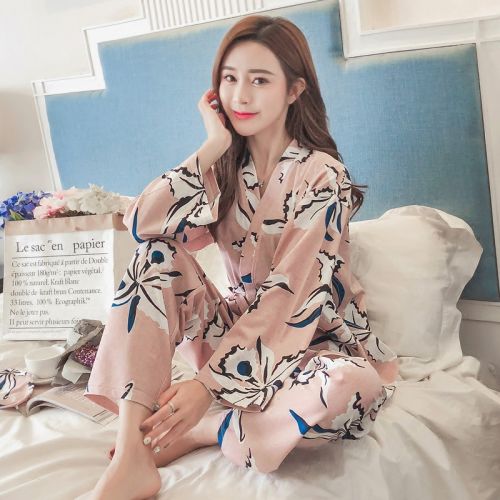 Pyjama pour femme en Coton à manches longues - Ref 2988028