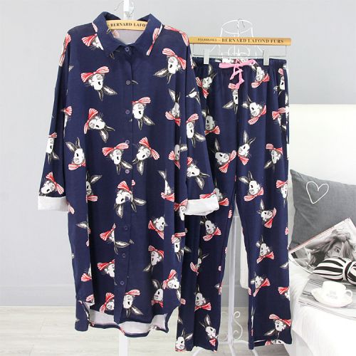 Pyjama pour femme en Coton à manches longues - Ref 2988036