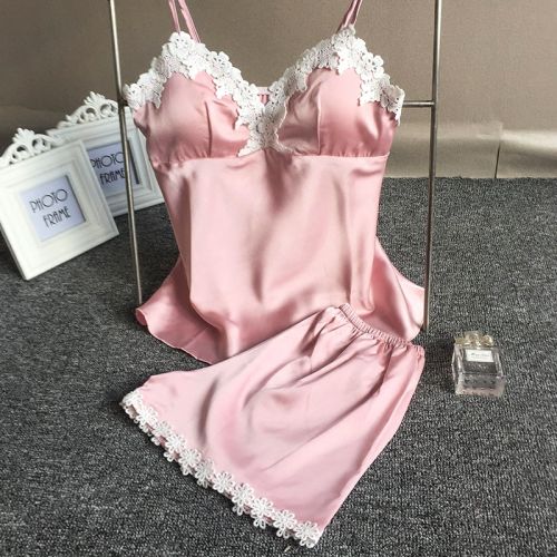Pyjama pour femme en Soie de glace à sling - Ref 2988040