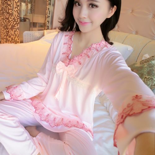 Pyjama pour femme en Coton à manches longues - Ref 2988043