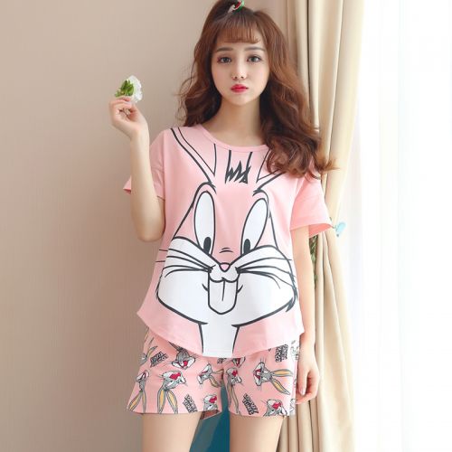 Pyjama pour femme en Coton à manche courte - Ref 2988052