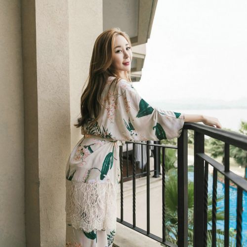 Pyjama pour femme en Viscose à manches longues - Ref 2988064