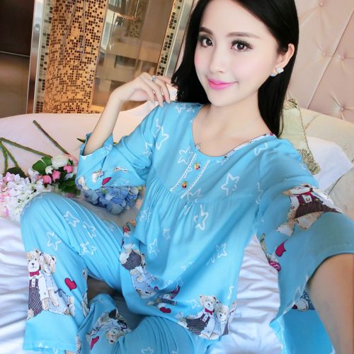 Pyjama pour femme en Viscose à manches longues - Ref 2988067