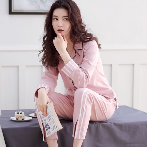 Pyjama pour femme en Coton à manches longues - Ref 2988072