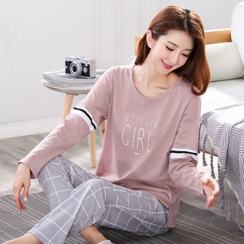 Pyjama pour femme en Coton à manches longues - Ref 2988102