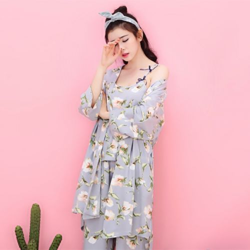 Pyjama pour femme en Coton à manches longues - Ref 2988107