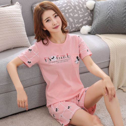 Pyjama pour femme en Coton à manche courte - Ref 2988109