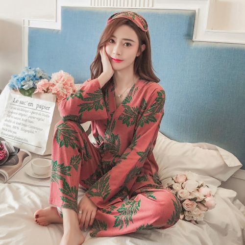 Pyjama pour femme en Coton à manches longues - Ref 2988121