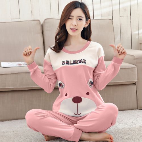 Pyjama pour femme en Coton à manches longues - Ref 2988134