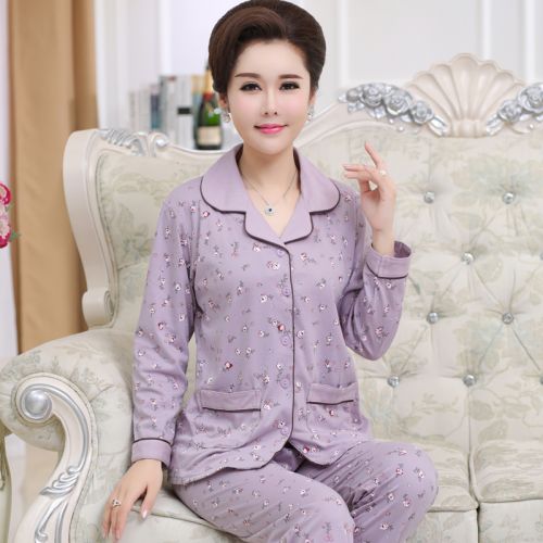 Pyjama pour femme en Coton à manches longues - Ref 2988176