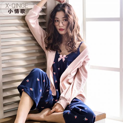 Pyjama pour femme en Coton à manches longues - Ref 2988182