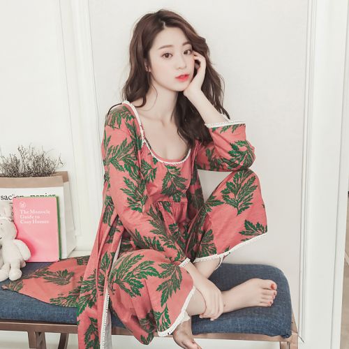 Pyjama pour femme en Coton à manches longues - Ref 2988184