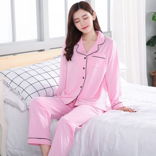 Pyjama pour femme en Coton à manches longues - Ref 2988192