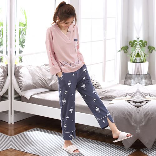 Pyjama pour femme en Coton à manches longues - Ref 2988196