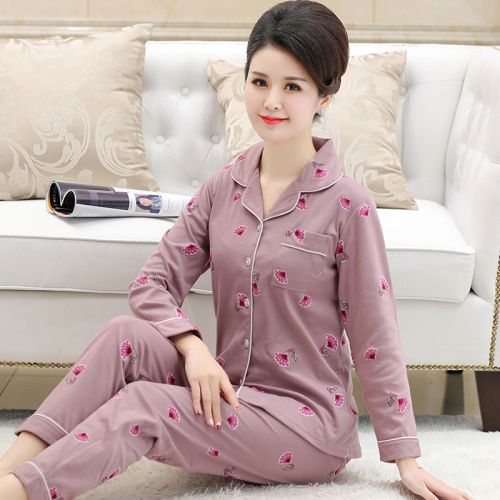 Pyjama pour femme en Coton à manches longues - Ref 2988211