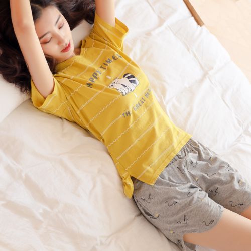 Pyjama pour femme en Coton à manche courte - Ref 2988564