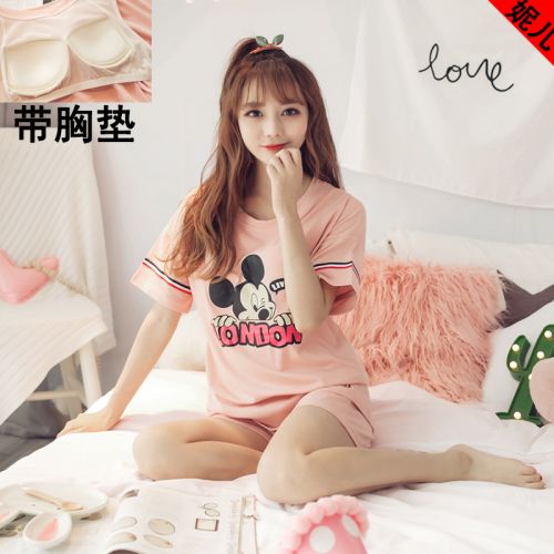 Pyjama pour femme CHARLOTTEVILLE en Coton à manche courte - Ref 2988578