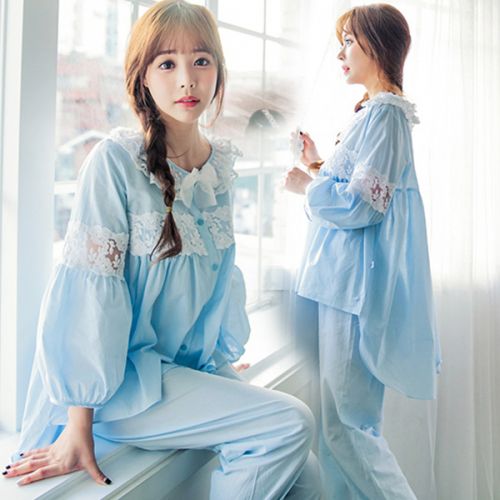 Pyjama pour femme en Coton à manches longues - Ref 2988604