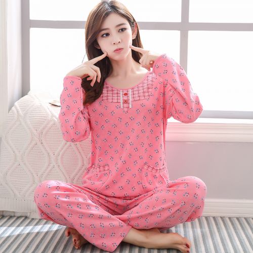 Pyjama pour femme en Coton à manches longues - Ref 2988608