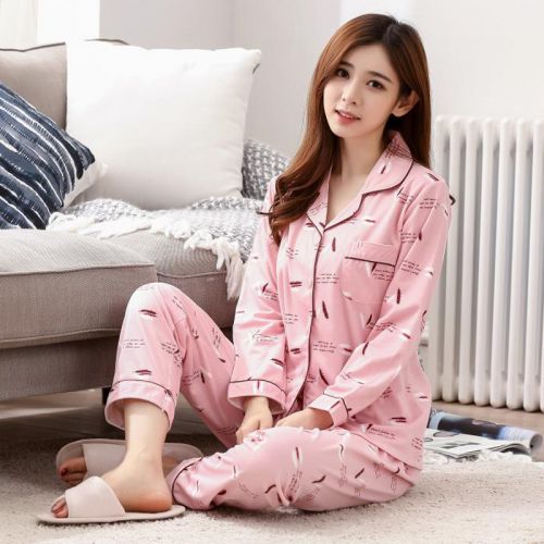 Pyjama pour femme en Coton à manches longues - Ref 2988618