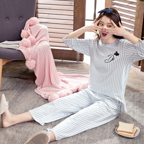 Pyjama pour femme en Coton à manches - Ref 2988623