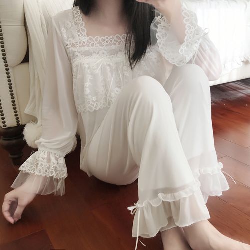 Pyjama pour femme en Coton à manches longues - Ref 2988625