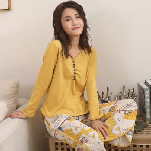 Pyjama pour femme en Coton à manches longues - Ref 2988644