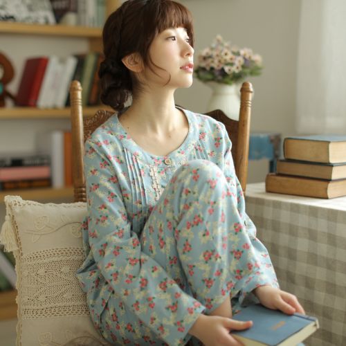 Pyjama pour femme en Coton à manches longues - Ref 2988663