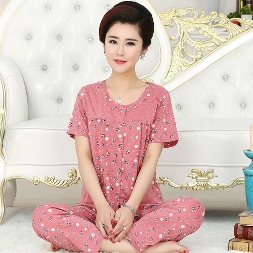 Pyjama pour femme en Coton à manche courte - Ref 2989657