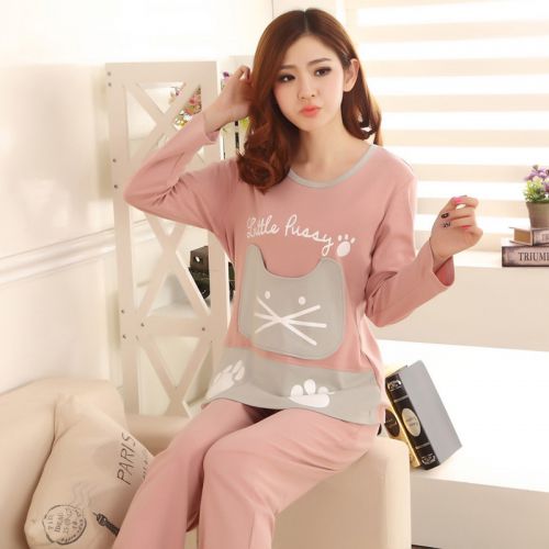Pyjama pour femme en Coton à manches longues - Ref 2989659