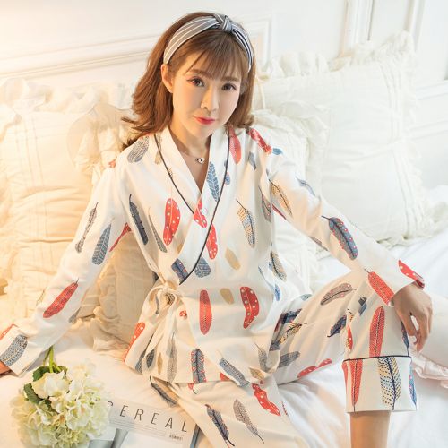 Pyjama pour femme en Coton à manches longues - Ref 2989660