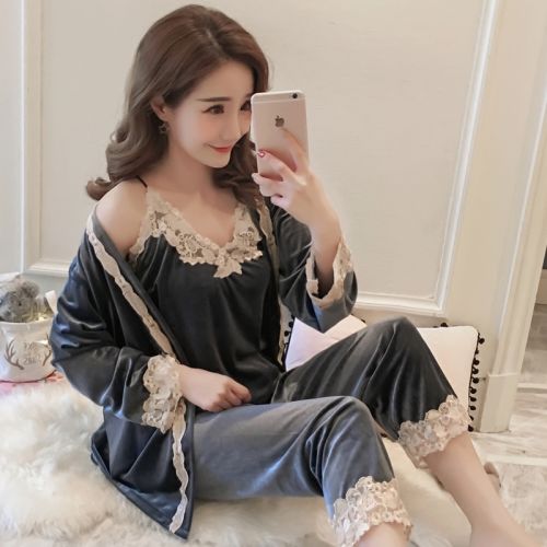 Pyjama pour femme en Polyester à manches longues - Ref 2989662
