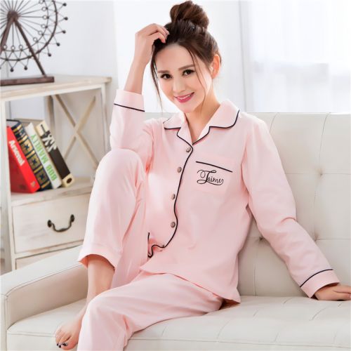 Pyjama pour femme en Coton à manches longues - Ref 2989701