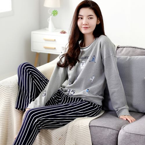 Pyjama pour femme en Coton à manches longues - Ref 2989702