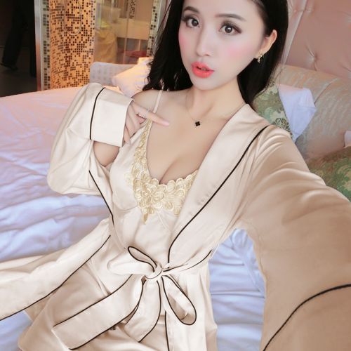 Pyjama pour femme en Polyester à manches longues - Ref 2989708