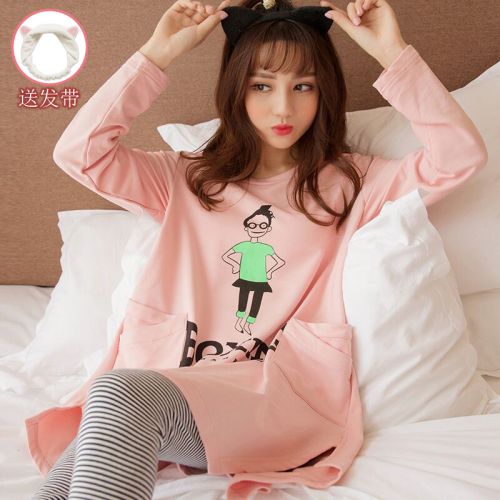 Pyjama pour femme en Coton à manches longues - Ref 2989738