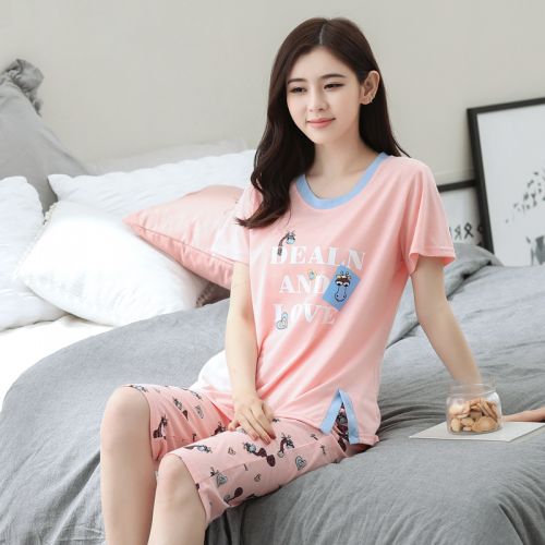 Pyjama pour femme en Coton à manche courte - Ref 2989740