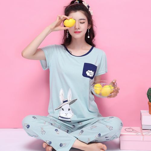 Pyjama pour femme en Coton à manche courte - Ref 2990860